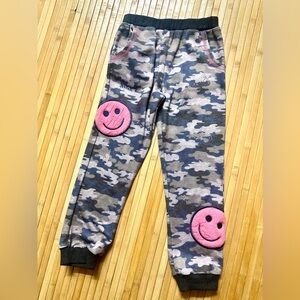 NWOT- Truly Me Pink Smiley Face Camo Joggers with Rhinestones Girls SZ 5